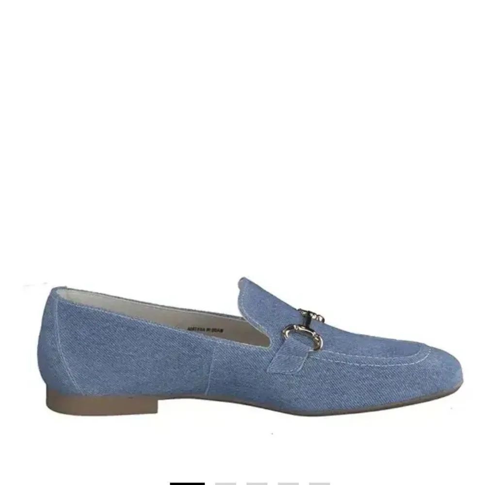 Paul Green Daphne Apron Toe Loafers - Jean Denim 4.5=7 NWOT